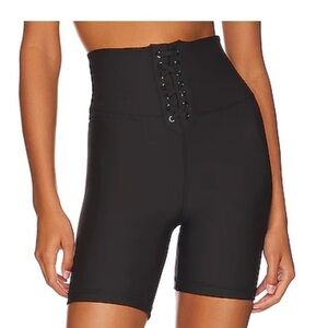 NWT We Wore What Lace Up Biker Shorts